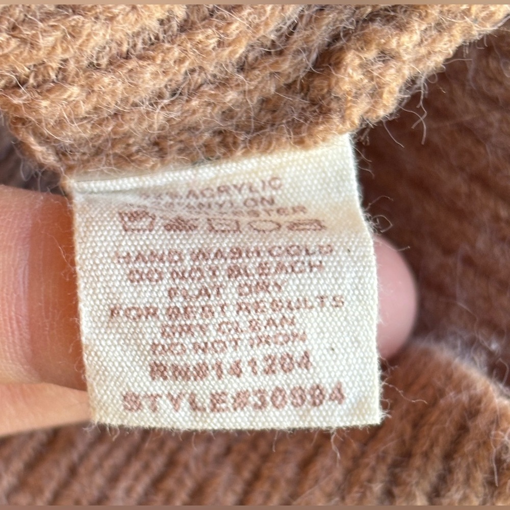 Hem & Thread Women's Brown Sweater With Buttons on Sleeve Size Small - Picture 7 of 10